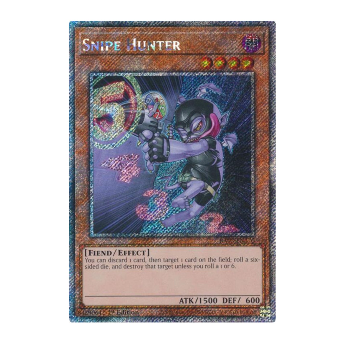 Yu-Gi-Oh! Snipe Hunter (Platinum Secret Rare) - Quarter Century Bonanza