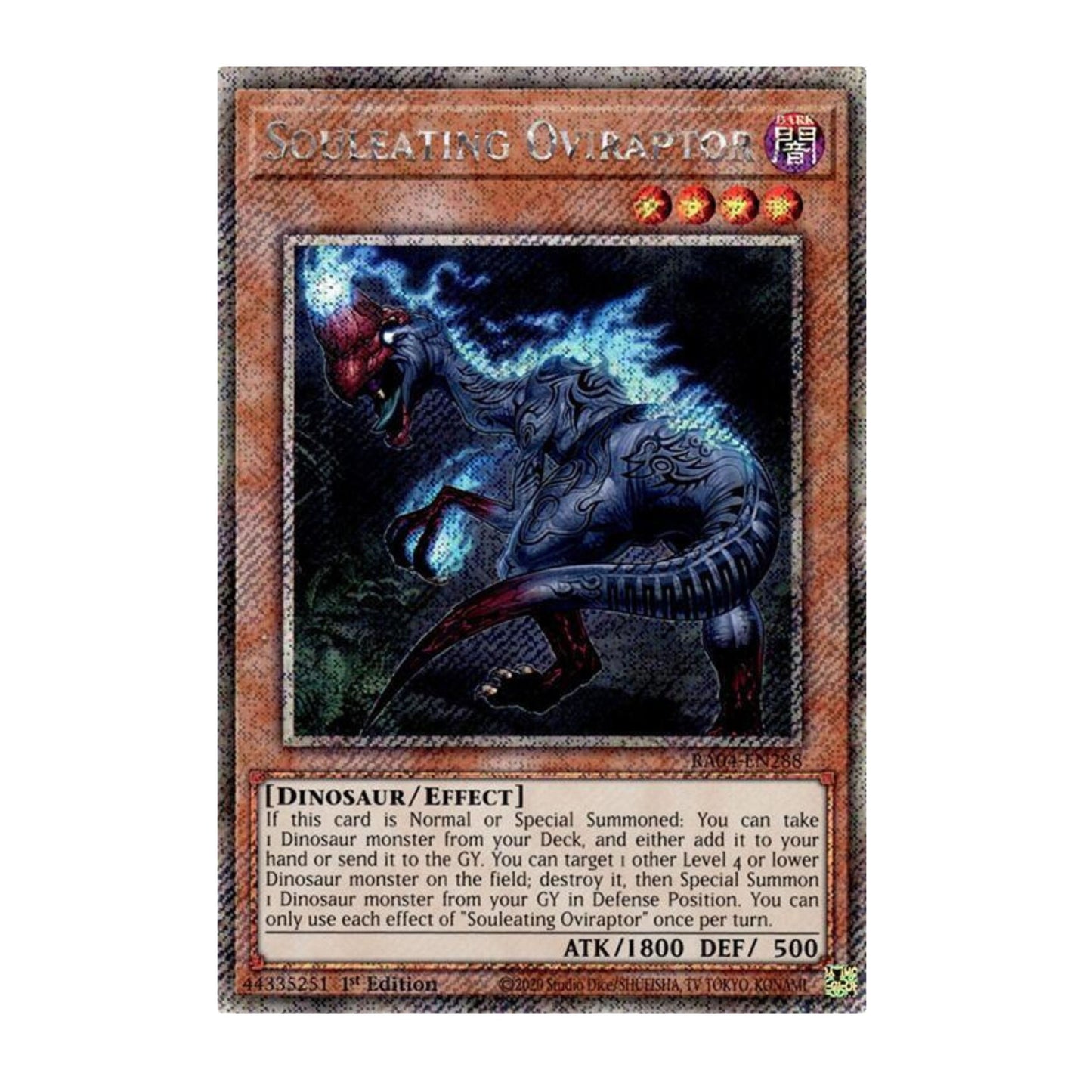 Yu-Gi-Oh! Souleating Oviraptor (Platinum Secret Rare) - Quarter Century Stampede
