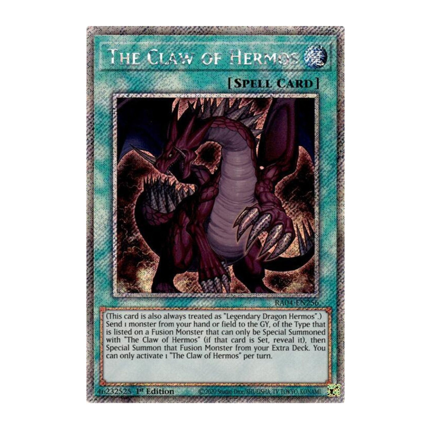 Yu-Gi-Oh! The Claw of Hermos (Platinum Secret Rare) - Quarter Century Stampede