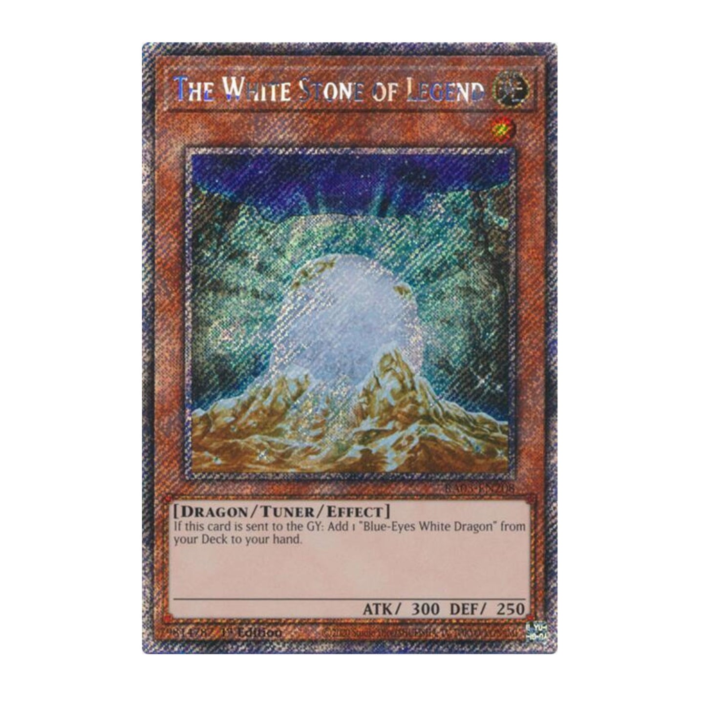 Yu-Gi-Oh! The White Stone of Legend (Platinum Secret Rare) - Quarter Century Bonanza