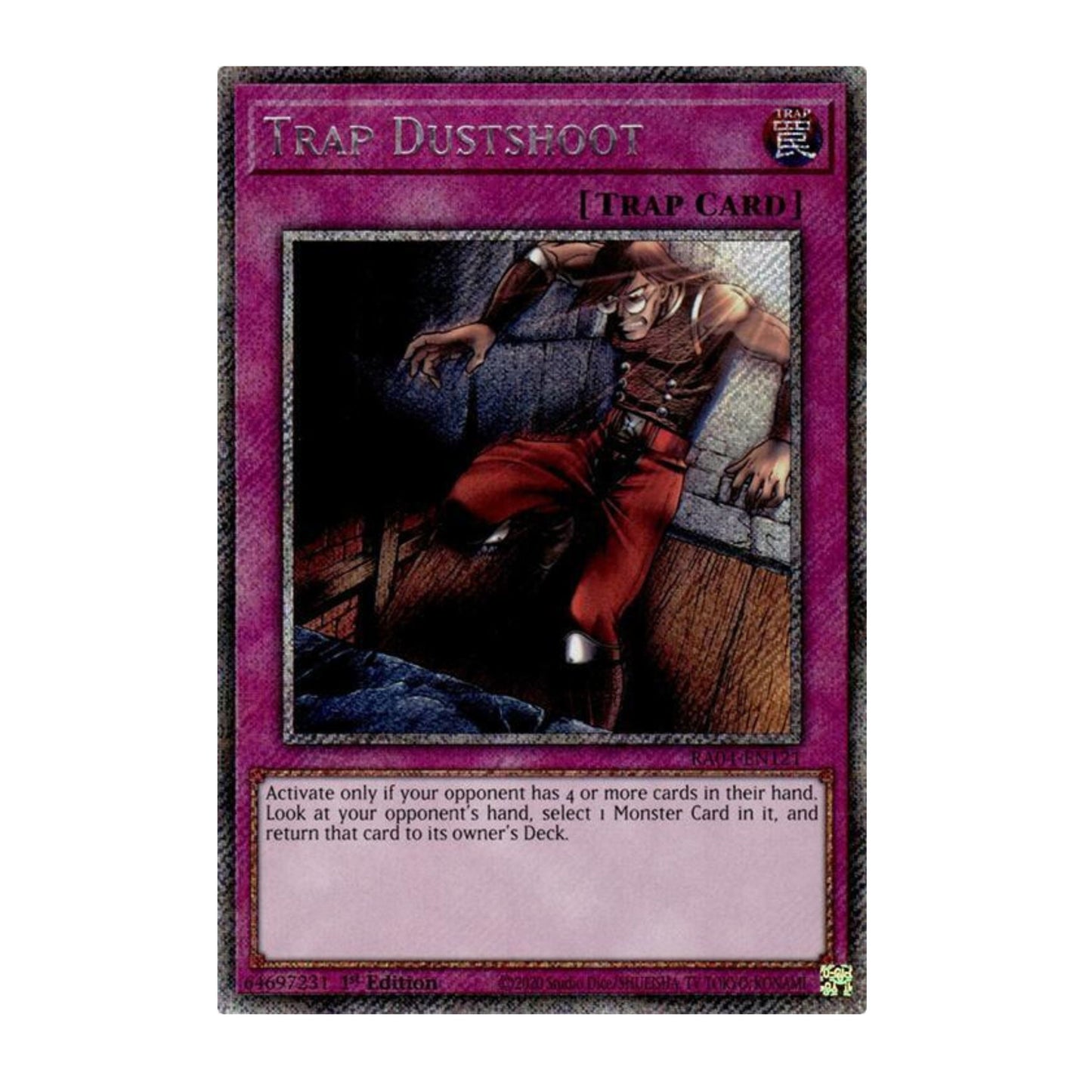 Yu-Gi-Oh! Trap Dustshoot (Platinum Secret Rare) - Quarter Century Stampede