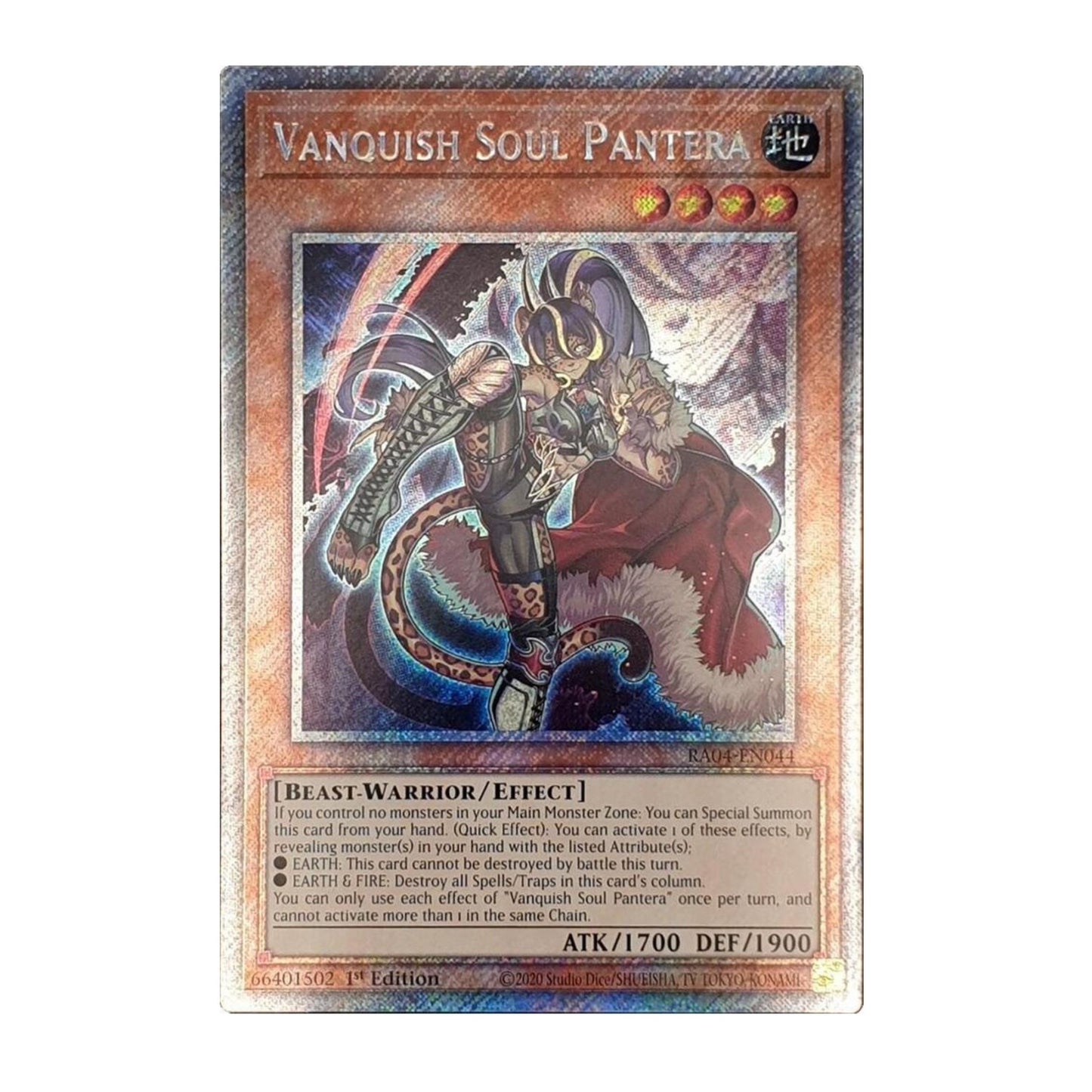 Yu-Gi-Oh! Vanquish Soul Pantera (Platinum Secret Rare) - Quarter Century Stampede
