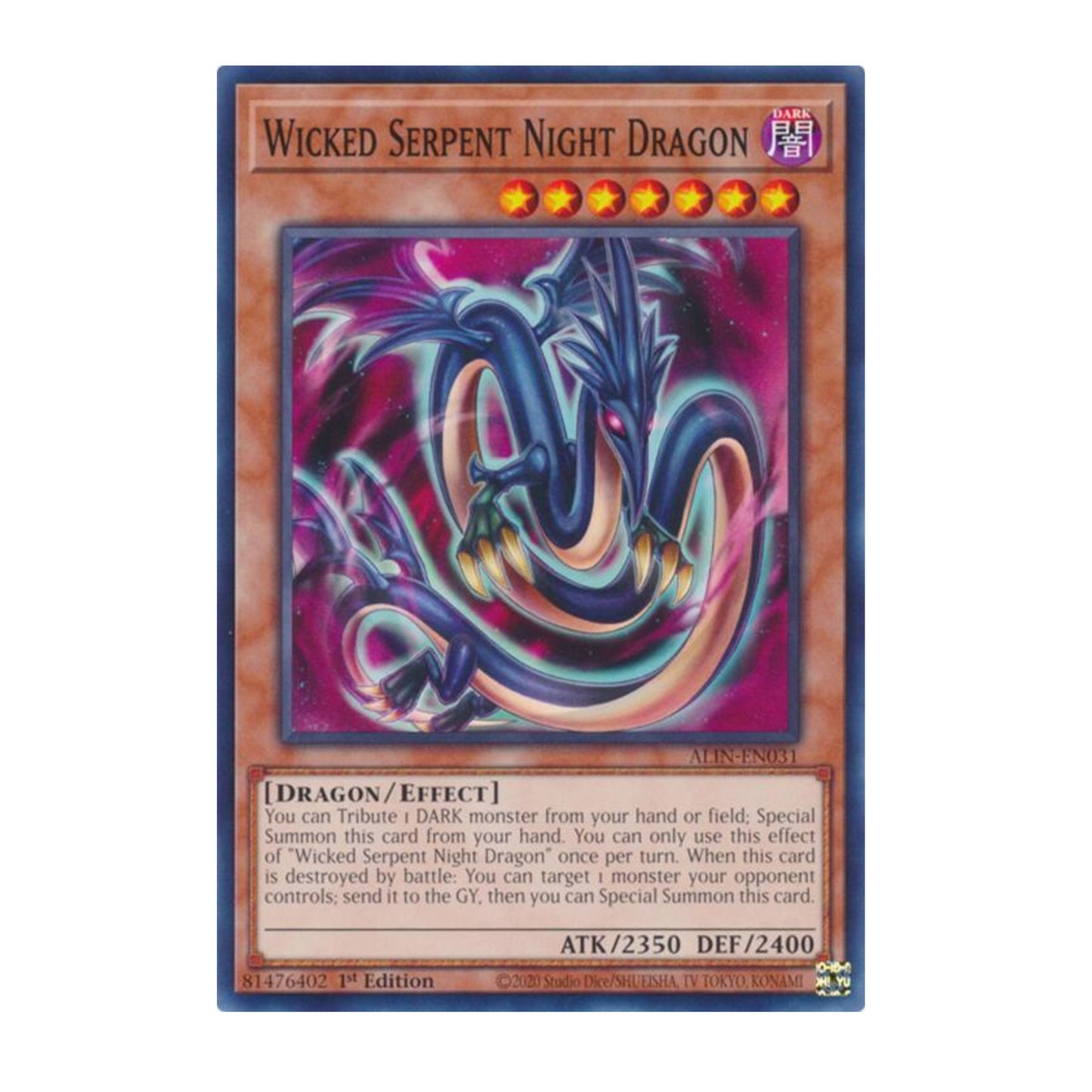 Yu-Gi-Oh! Wicked Serpent Night Dragon - Alliance Insight (ALIN)