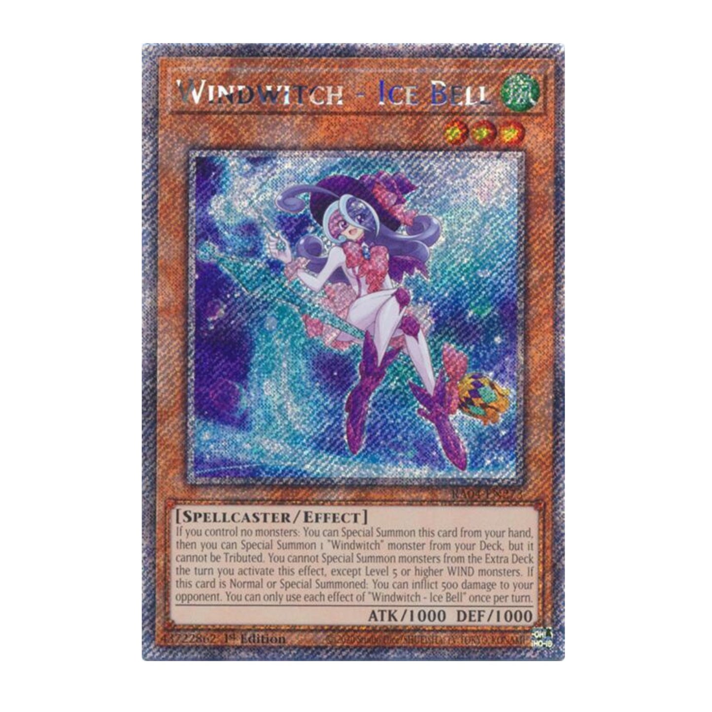 Yu-Gi-Oh! Windwitch - Ice Bell (Platinum Secret Rare) - Quarter Century Stampede