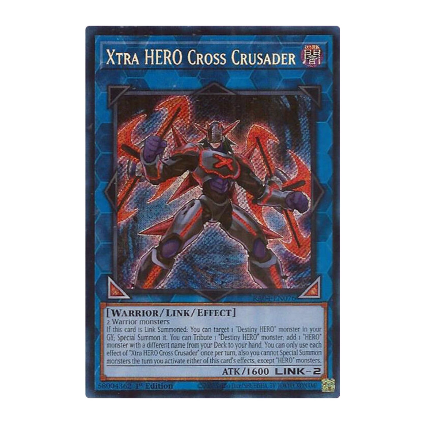 Yu-Gi-Oh! Xtra HERO Cross Crusader (Secret Rare) - Quarter Century Stampede