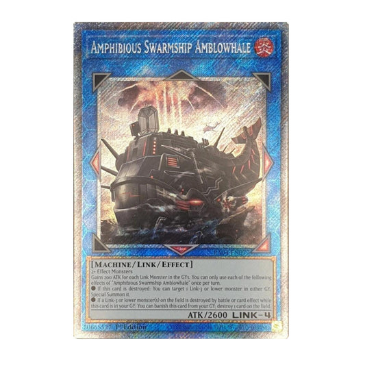 Yu-Gi-Oh! Amphibious Swarmship Amblowhale (Platinum Secret Rare) - Quarter Century Stampede