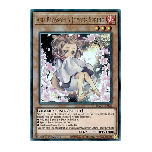 Yu-Gi-Oh! Ash Blossom & Joyous Spring (Alternate Art) (PUR) - Quarter Century Stampede