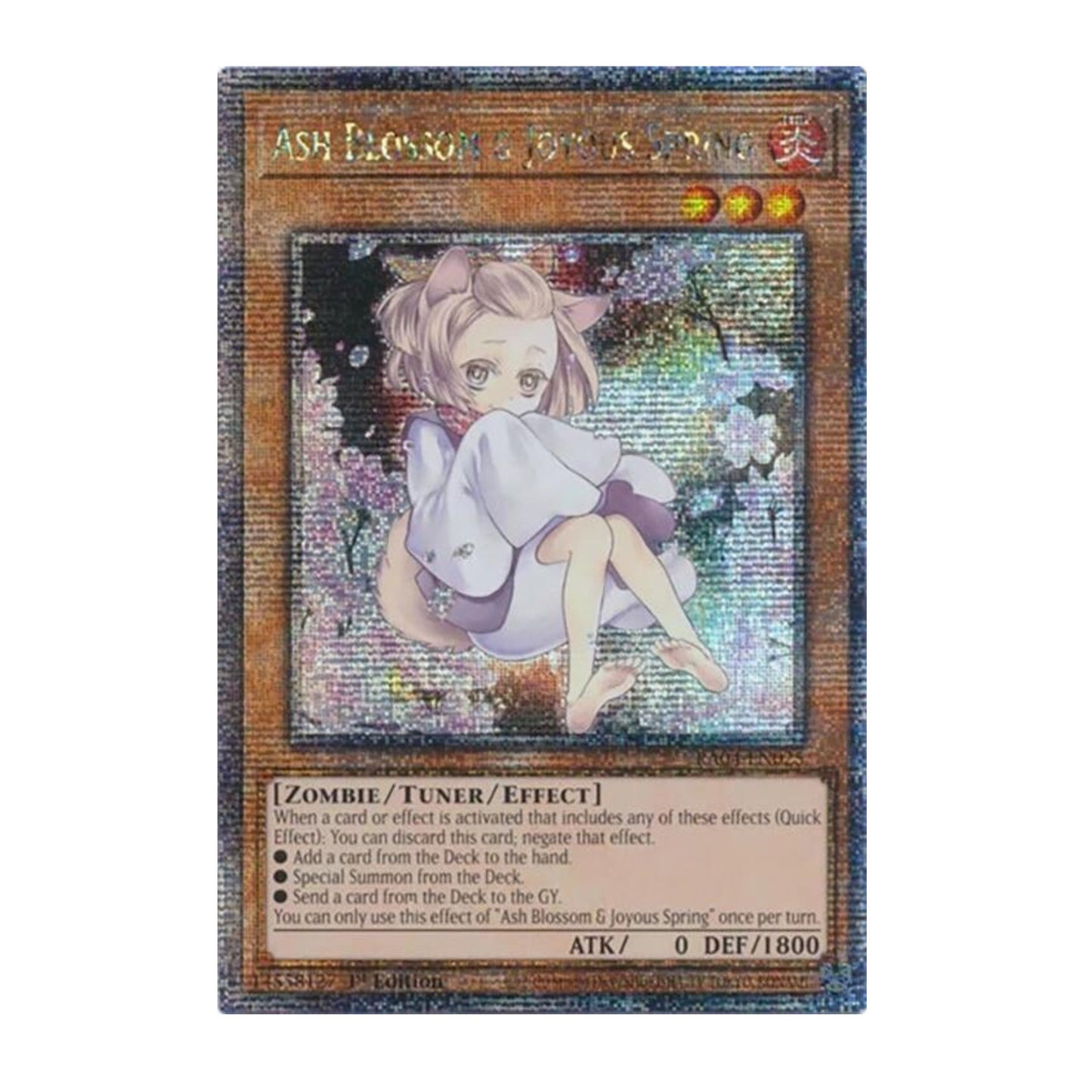Yu-Gi-Oh! Ash Blossom & Joyous Spring (Alternate Art) (Quarter Century Secret Rare) - Quarter Century Stampede