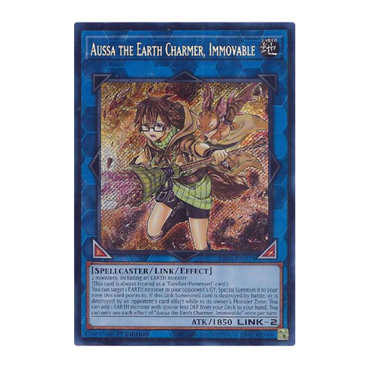 Yu-Gi-Oh! Aussa the Earth Charmer, Immovable (Secret Rare) - Quarter Century Stampede)