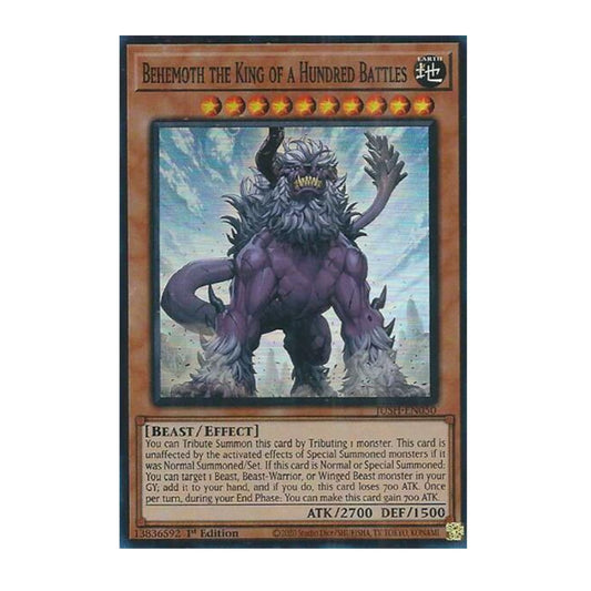 Yu-Gi-Oh! Behemoth the King of a Hundred Battles (Super Rare) - Justice Hunters (JUSH)