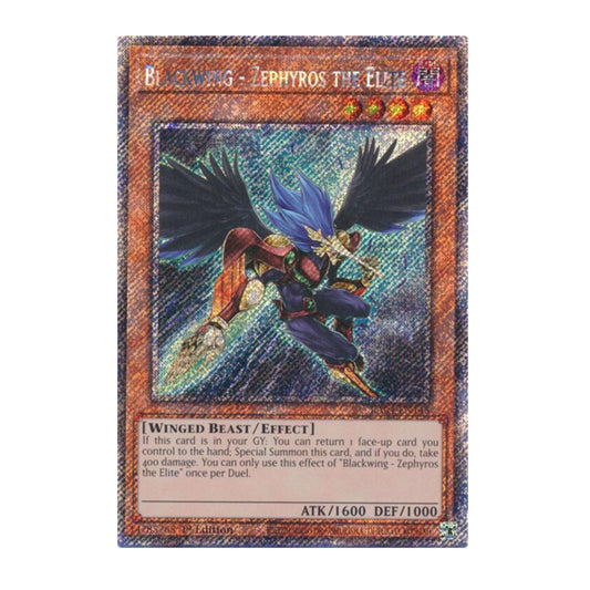 Yu-Gi-Oh! Blackwing - Zephyros the Elite (Platinum Secret Rare) - Quarter Century Stampede
