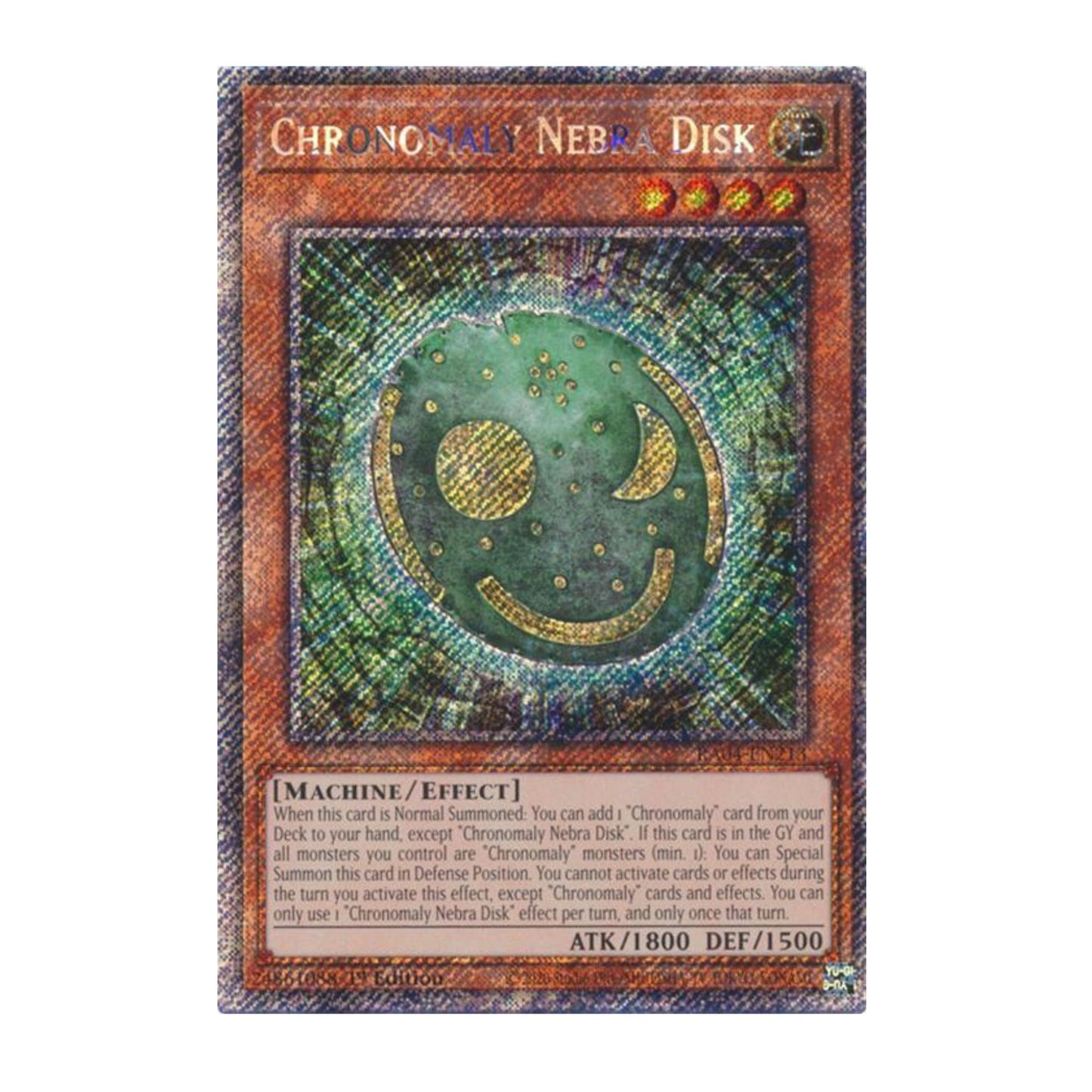 Yu-Gi-Oh! Chronomaly Nebra Disk (Platinum Secret Rare) - Quarter Century Stampede