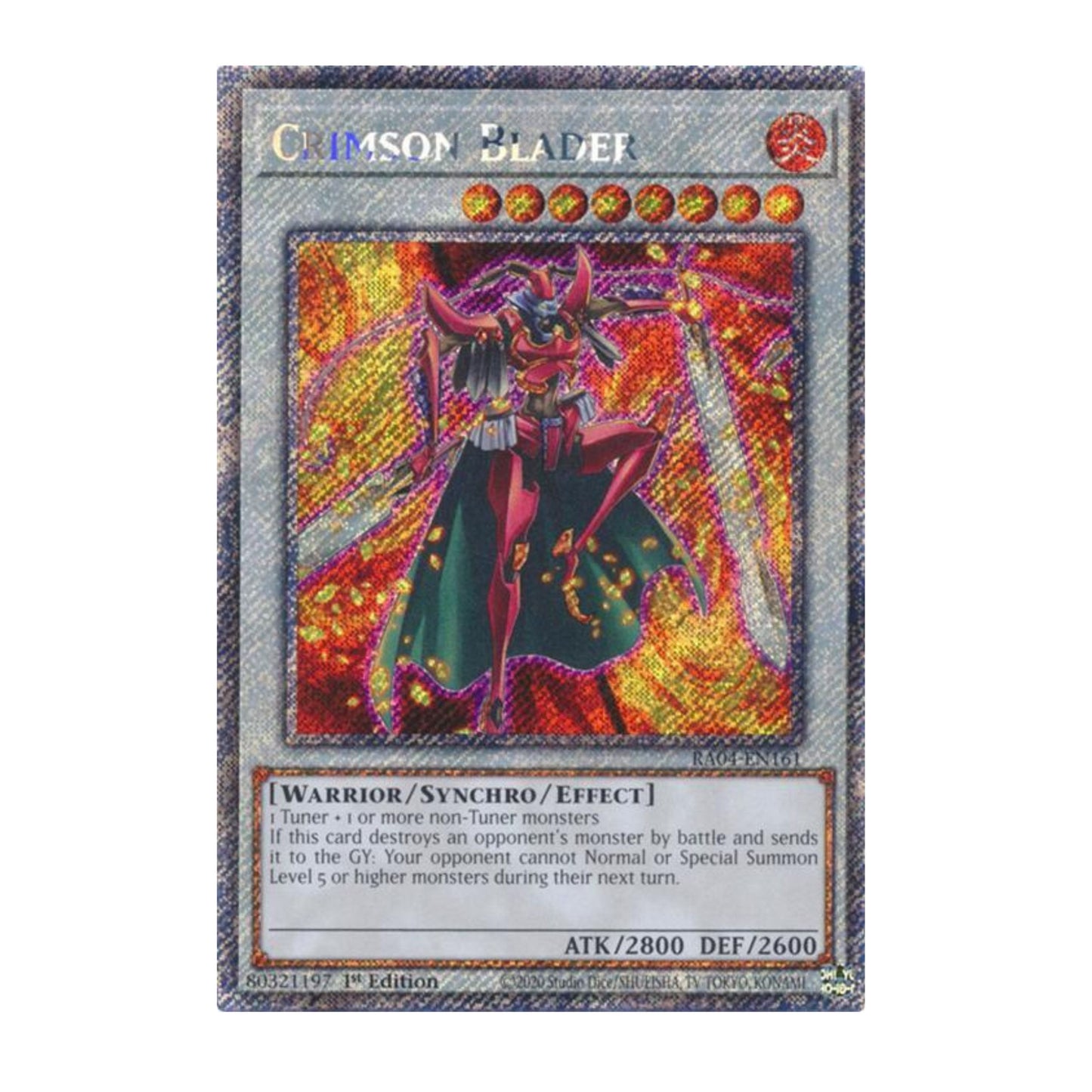 Yu-Gi-Oh! Crimson Blader (Platinum Secret Rare) - Quarter Century Stampede