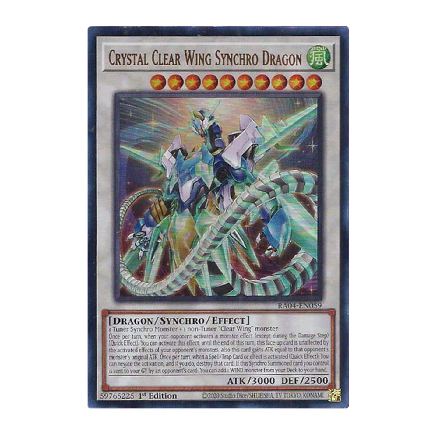Yu-Gi-Oh! Crystal Clear Wing Synchro Dragon (UR) - Quarter Century Stampede