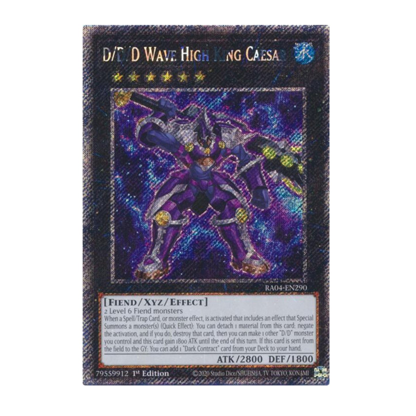 Yu-Gi-Oh! D/D/D Wave High King Caesar (Platinum Secret Rare) - Quarter Century Stampede