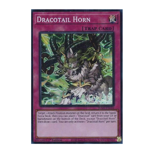 Yu-Gi-Oh! Dracotail Horn (Super Rare) - Justice Hunters (JUSH)