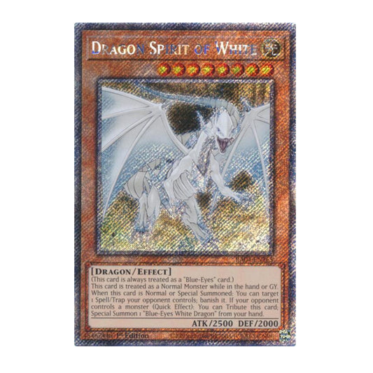 Yu-Gi-Oh! Dragon Spirit of White (Platinum Secret Rare) - Quarter Century Stampede