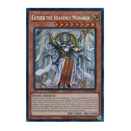 Yu-Gi-Oh! Ehther the Heavenly Monarch (Secret Rare) - Quarter Century Stampede