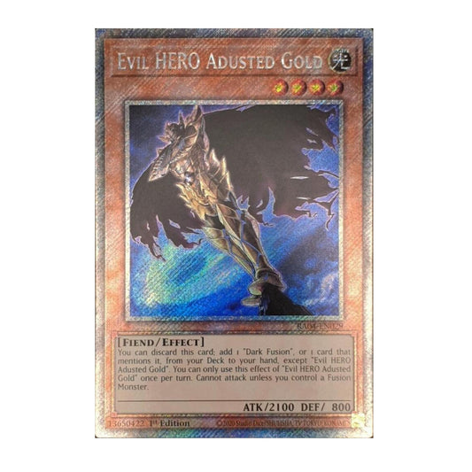 Yu-Gi-Oh! Evil HERO Adusted Gold (Platinum Secret Rare) - Quarter Century Stampede