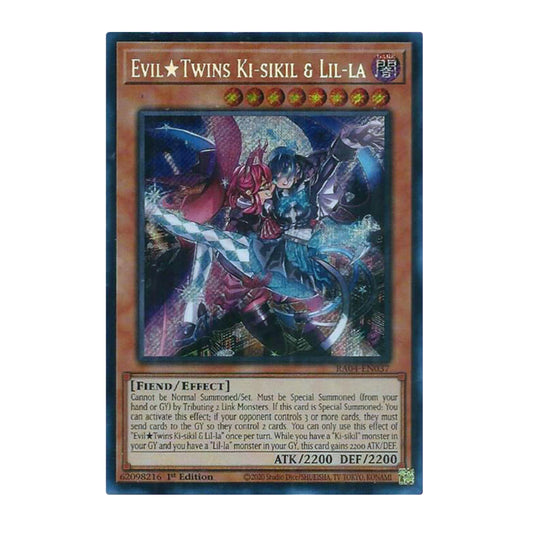 Yu-Gi-Oh! Evil Twins Ki-sikil & Lil-la (Secret Rare) - Quarter Century Stampede