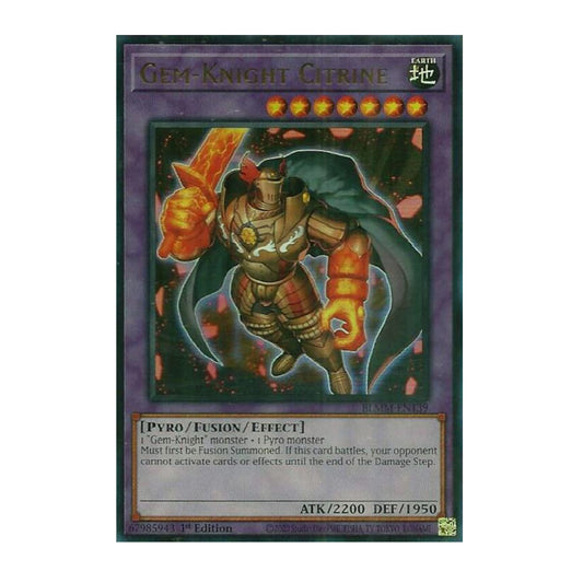 Yu-Gi-Oh! Gem-Knight Citrine - Battles of Legend: Monster Mayhem (BLMM)