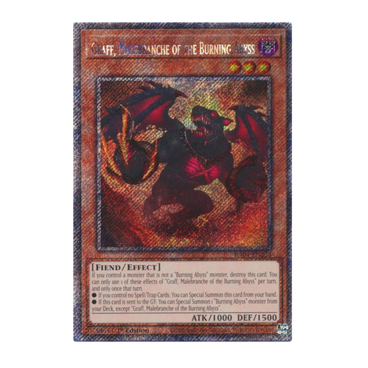 Yu-Gi-Oh! Graff, Malebranche of the Burning Abyss (Platinum Secret Rare) - Quarter Century Stampede