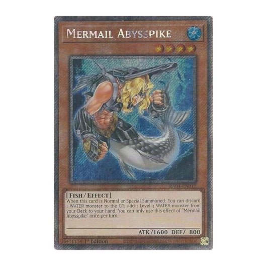 Yu-Gi-Oh! Mermail Abysspike (Platinum Secret Rare) - Quarter Century Stampede