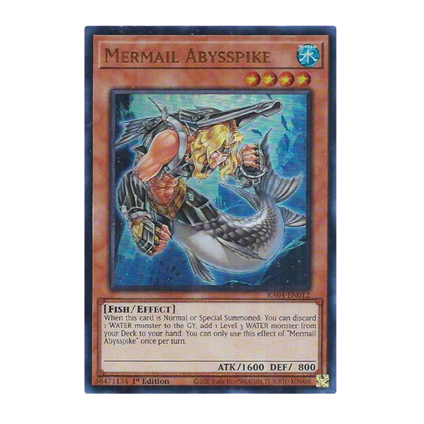 Yu-Gi-Oh! Mermail Mermail Abysspike (UR) - Quarter Century Stampede