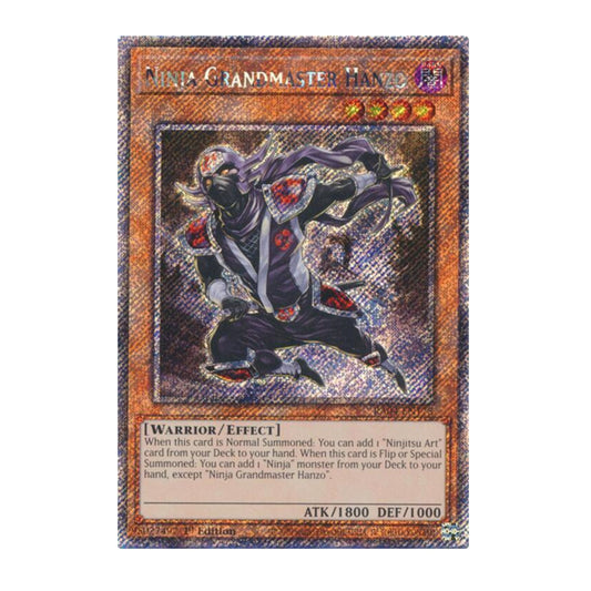 Yu-Gi-Oh! Ninja Grandmaster Hanzo (Platinum Secret Rare) - Quarter Century Stampede