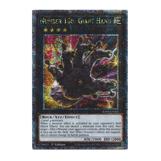 Yu-Gi-Oh! Number 106: Giant Hand (Quarter Century Secret Rare) - Quarter Century Stampede