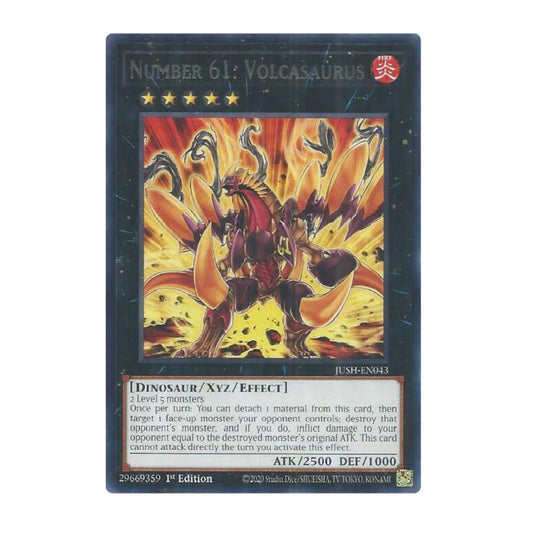 Yu-Gi-Oh! Number 61: Volcasaurus - Justice Hunters (JUSH)