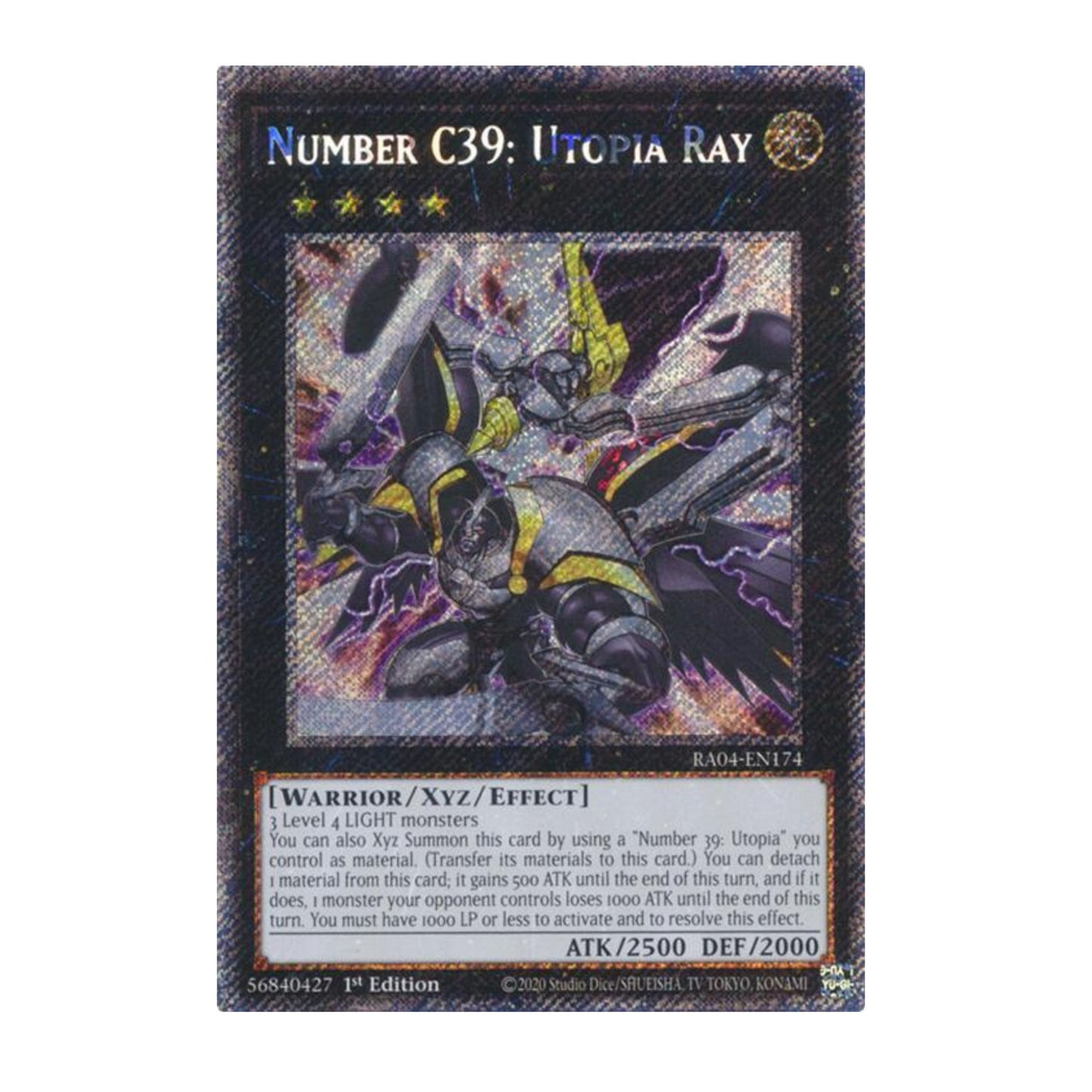 Yu-Gi-Oh! Number C39: Utopia Ray (Platinum Secret Rare) - Quarter Century Stampede