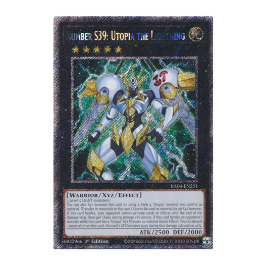 Yu-Gi-Oh! Number S39: Utopia the Lightning (Platinum Secret Rare) - Quarter Century Stampede