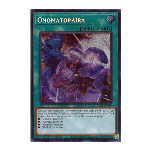 Yu-Gi-Oh! Onomatopaira (Secret Rare) - Quarter Century Stampede