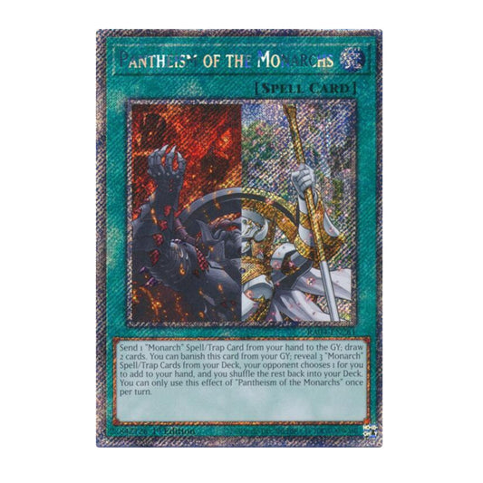 Yu-Gi-Oh! Pantheism of the Monarchs (Platinum Secret Rare) - Quarter Century Stampede