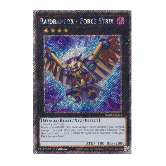 Yu-Gi-Oh! Raidraptor - Force Strix (Platinum Secret Rare) - Quarter Century Stampede