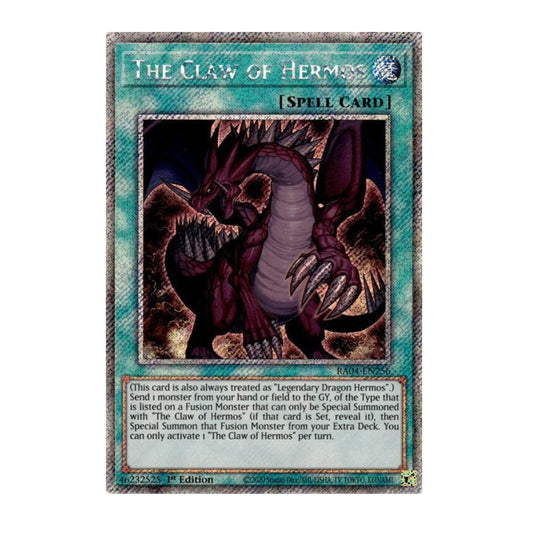 Yu-Gi-Oh! The Claw of Hermos (Platinum Secret Rare) - Quarter Century Stampede