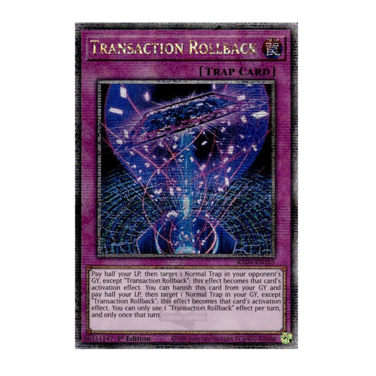 Yu-Gi-Oh! Transaction Rollback (Quarter Century Secret Rare) - Quarter Century Stampede