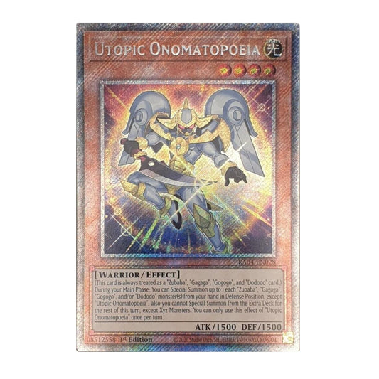 Yu-Gi-Oh! Utopic Onomatopoeia (Platinum Secret Rare) - Quarter Century Stampede