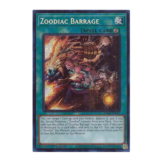 Yu-Gi-Oh! Zoodiac Barrage (Secret Rare) - Quarter Century Stampede