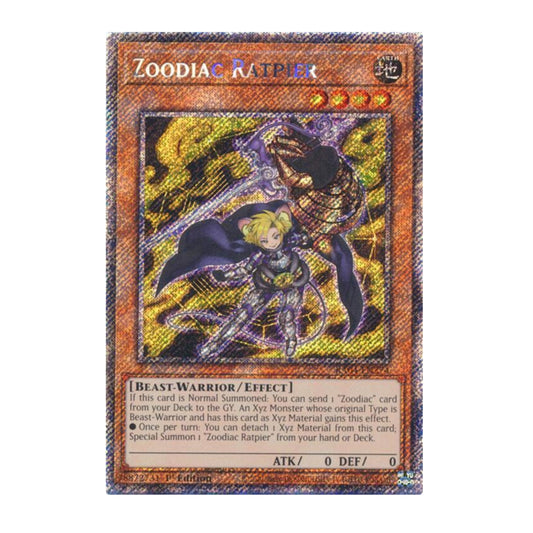 Yu-Gi-Oh! Zoodiac Ratpier (Platinum Secret Rare) - Quarter Century Stampede